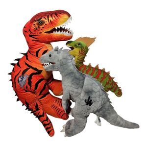 Jurassic World Dinosaur Plush Lot of 3 Stuffed Animal Toys